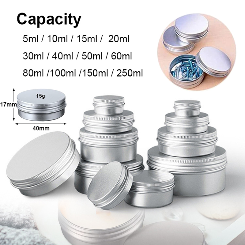 1/5/10pcs 5-250ml Empty Silver - Candle Making Supplies Jars review and price