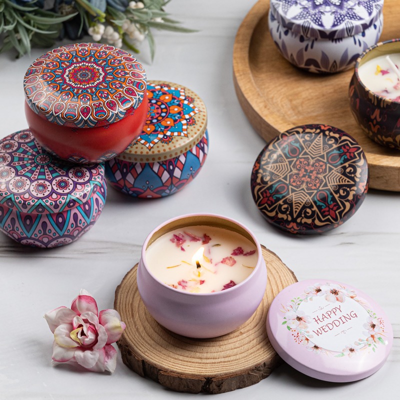 12pcs Premium Floral Printed C - Candle Making Supplies Jars review and price