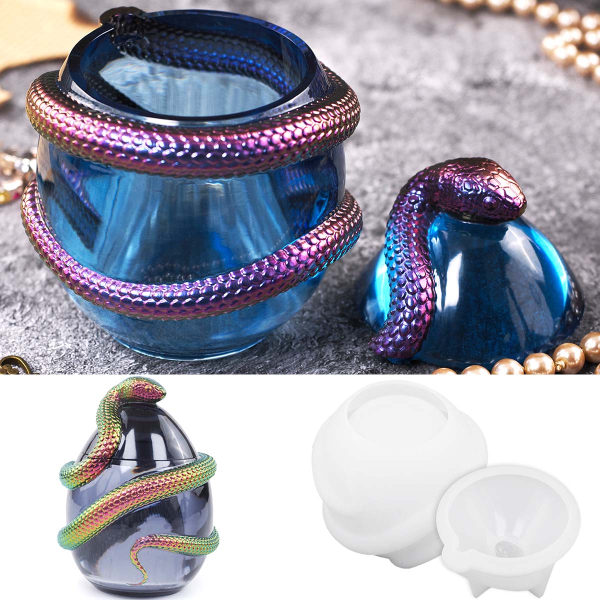Snake Egg with Lid Candle Jar  - Candle Making Supplies Jars review and price