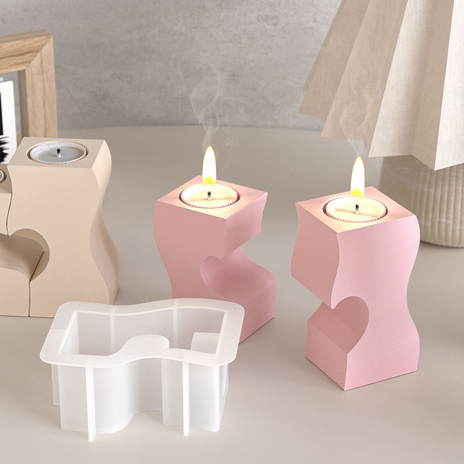 S Heart Candlestick Silicone M - Candle Supplies Wholesale review and price
