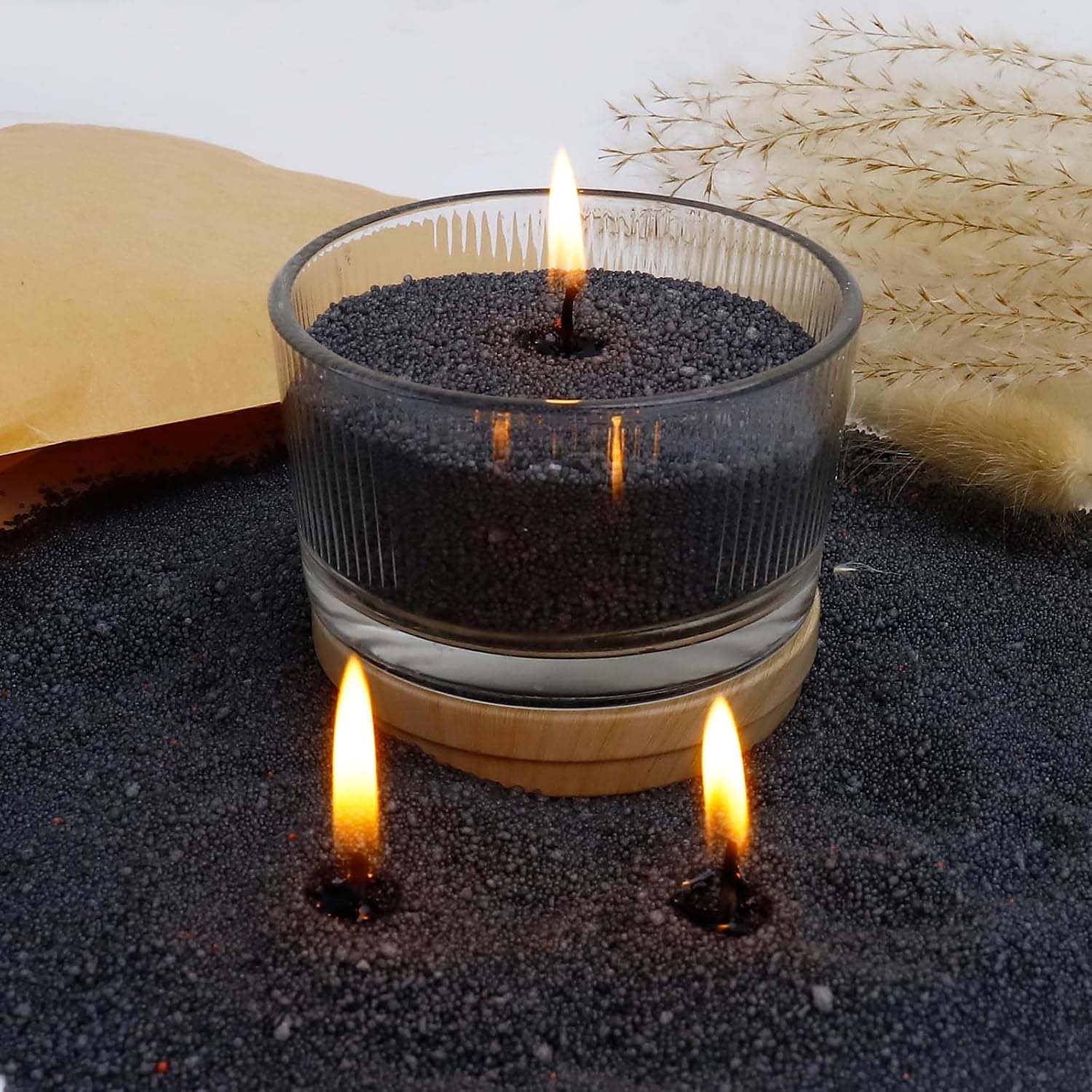 Black Candle Sand with Wick, 2 - Candle Supplies Wholesale review and price